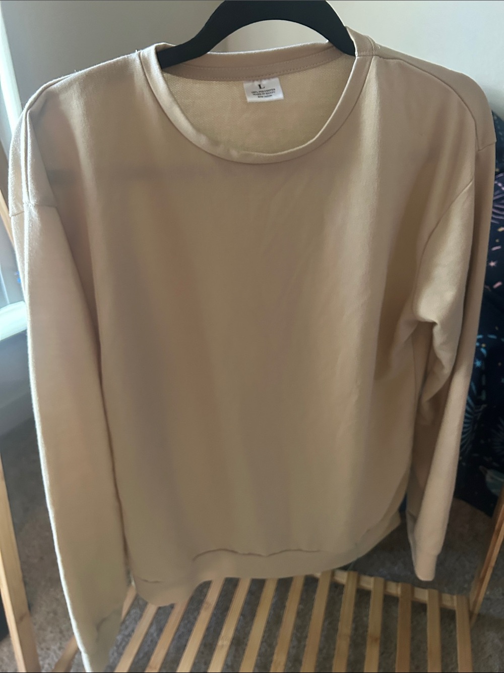 Cream Crewneck Women's Sweater